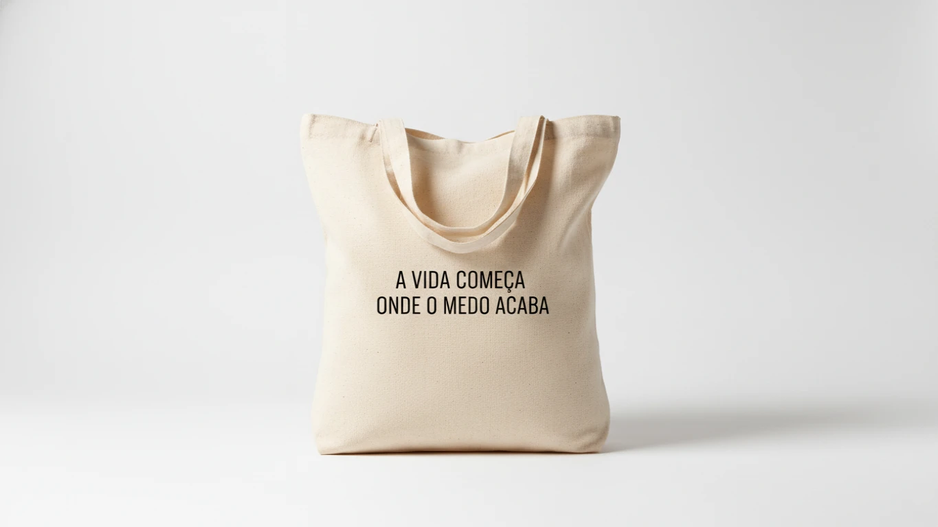 Ecobag de Algodão Orgânico com Frase Motivacional