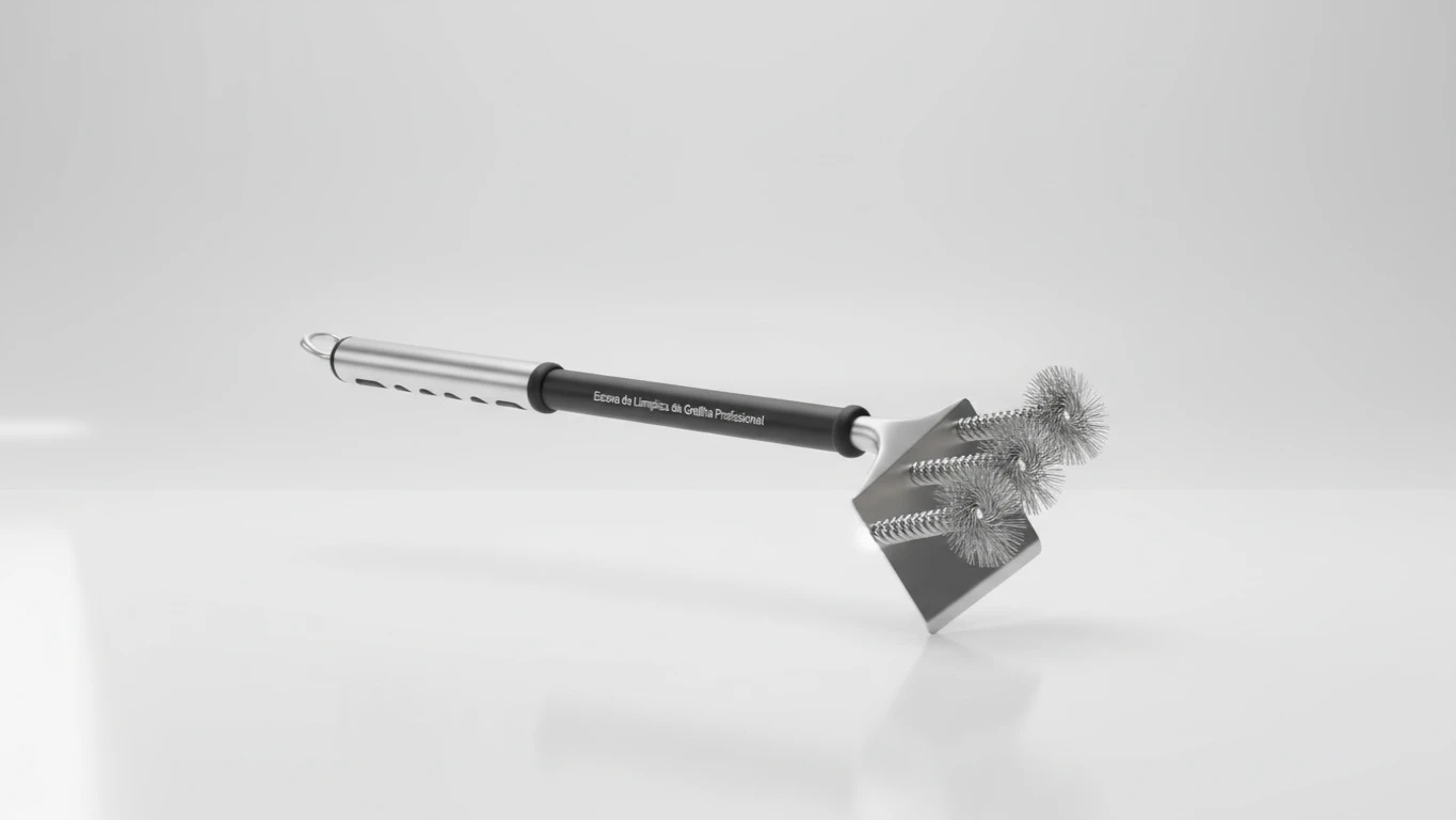 Escova de Limpeza de Grelha Profissional
