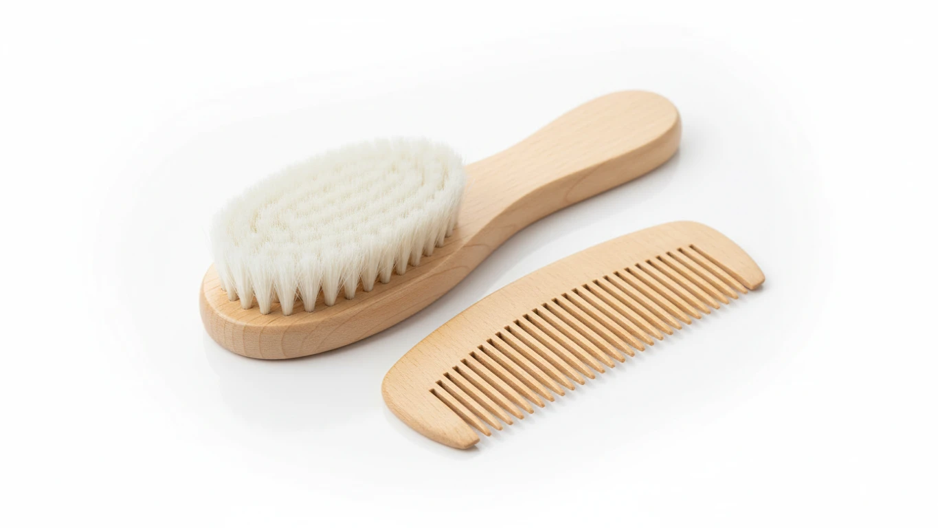 Escova e Pente Macios para Cabelo de Bebê