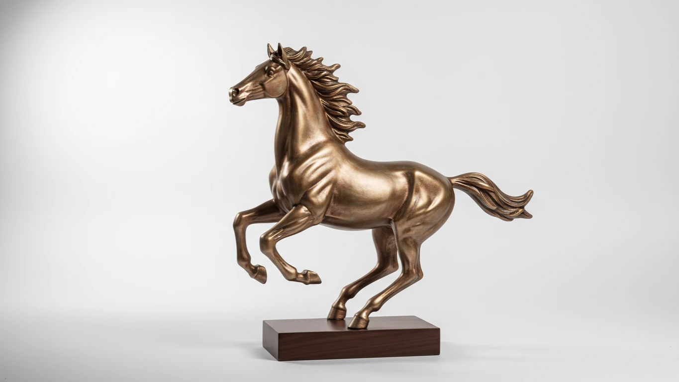 Escultura Decorativa de Cavalo em Resina