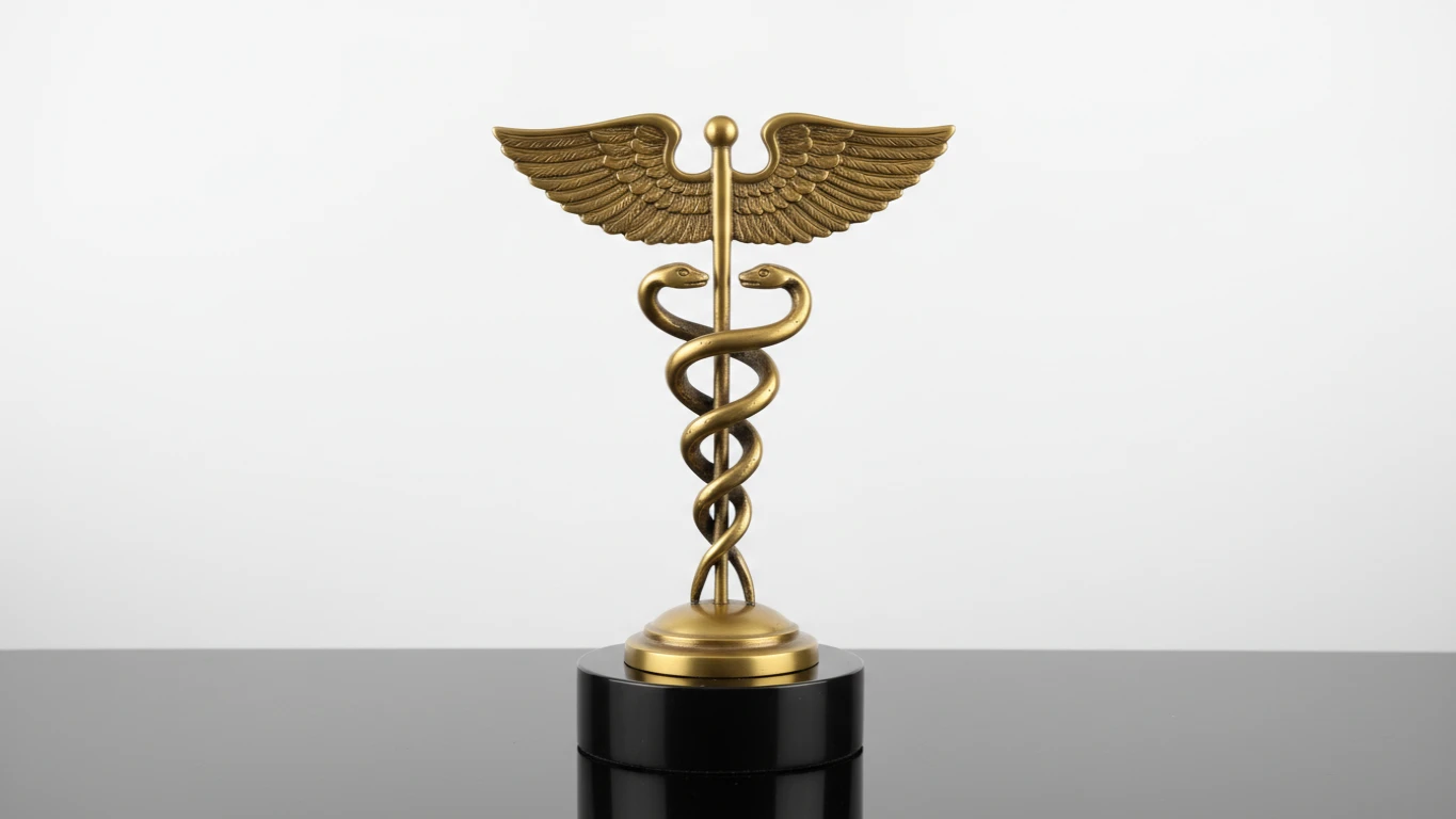 Escultura Decorativa do Símbolo da Medicina