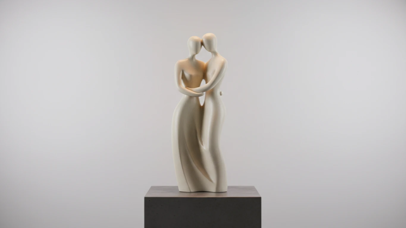 Escultura de Casal em Resina
