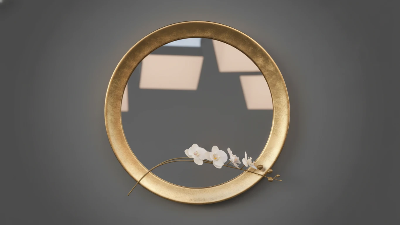 Espelho Decorativo com Moldura Circular