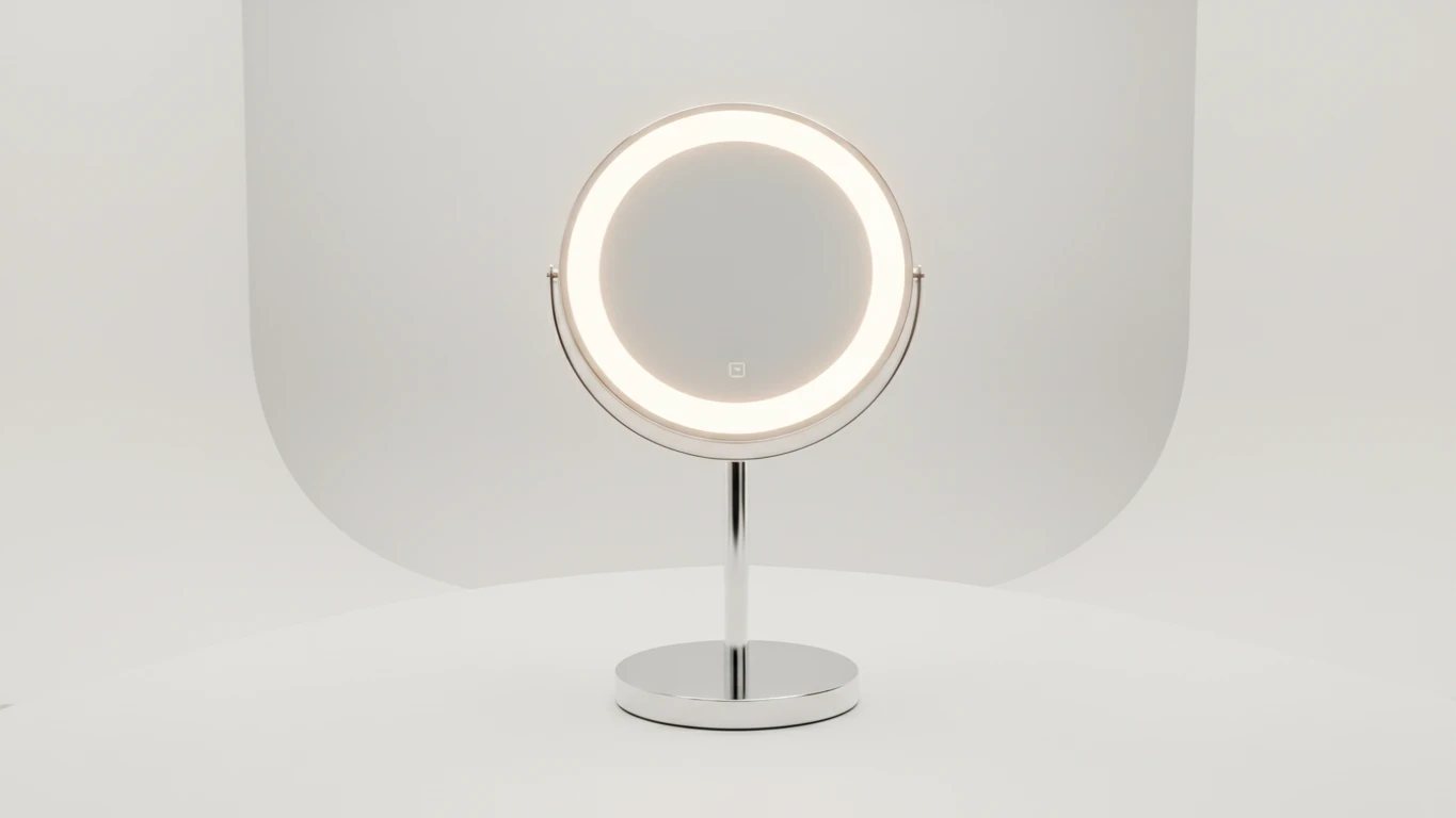 Espelho de Mesa com Iluminação Circular