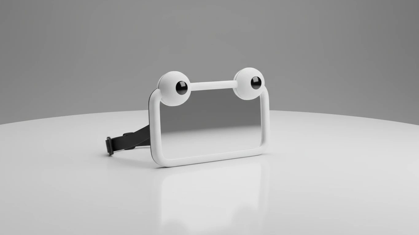 Espelho de Segurança para Carro com Olhos Grandes