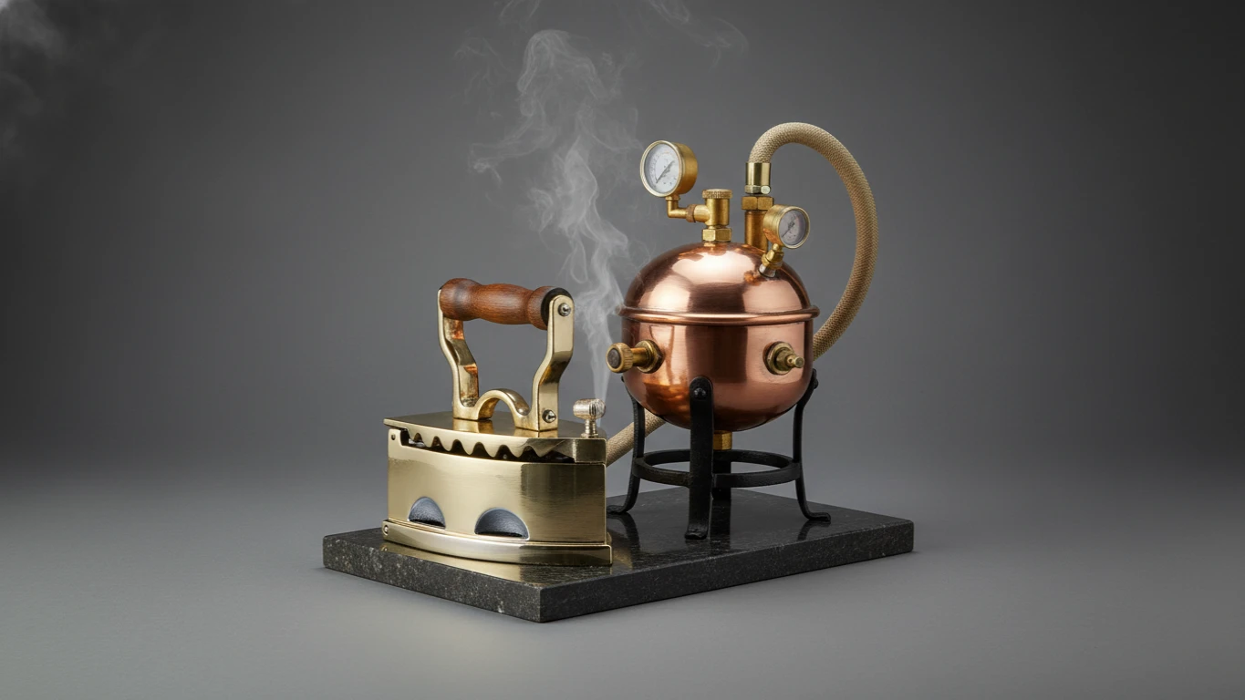 Estação de Ferro a Vapor com Caldeira