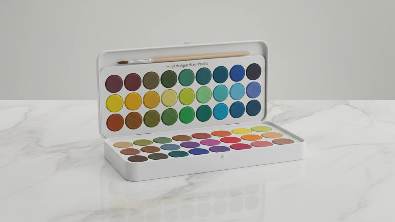 Estojo de Aquarela em Pastilha