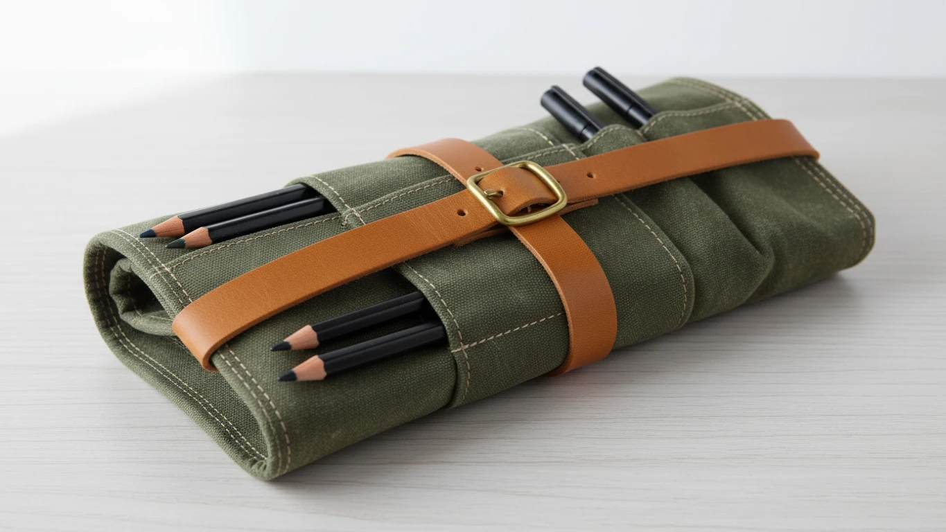 Estojo de Lona no Estilo Rolinho