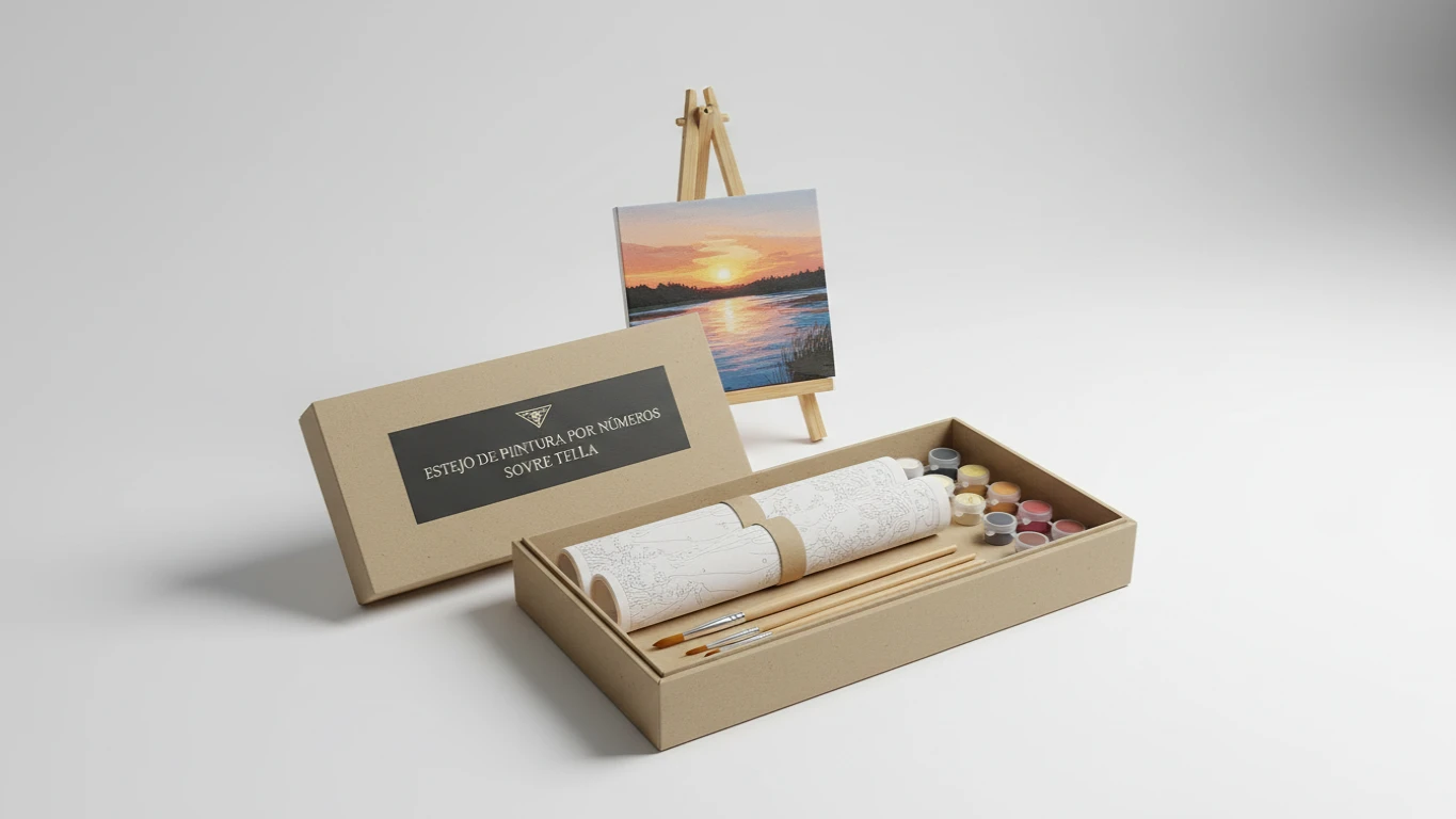 Estojo de Pintura por Números sobre Tela
