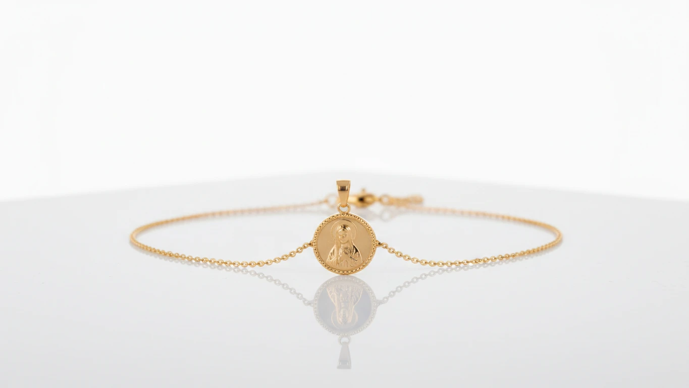 Gargantilha com Medalha Religiosa