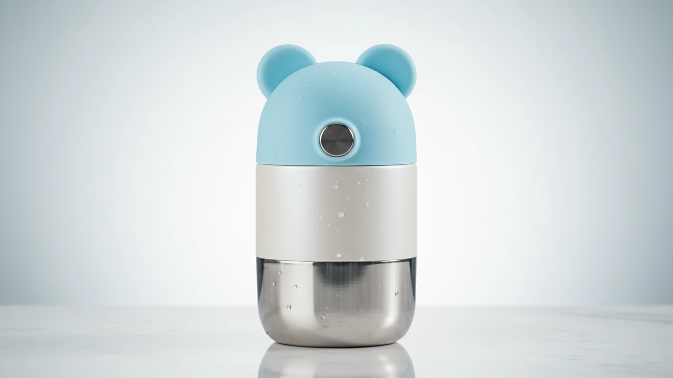 Garrafa Térmica Compacta com Tampa de Orelhas