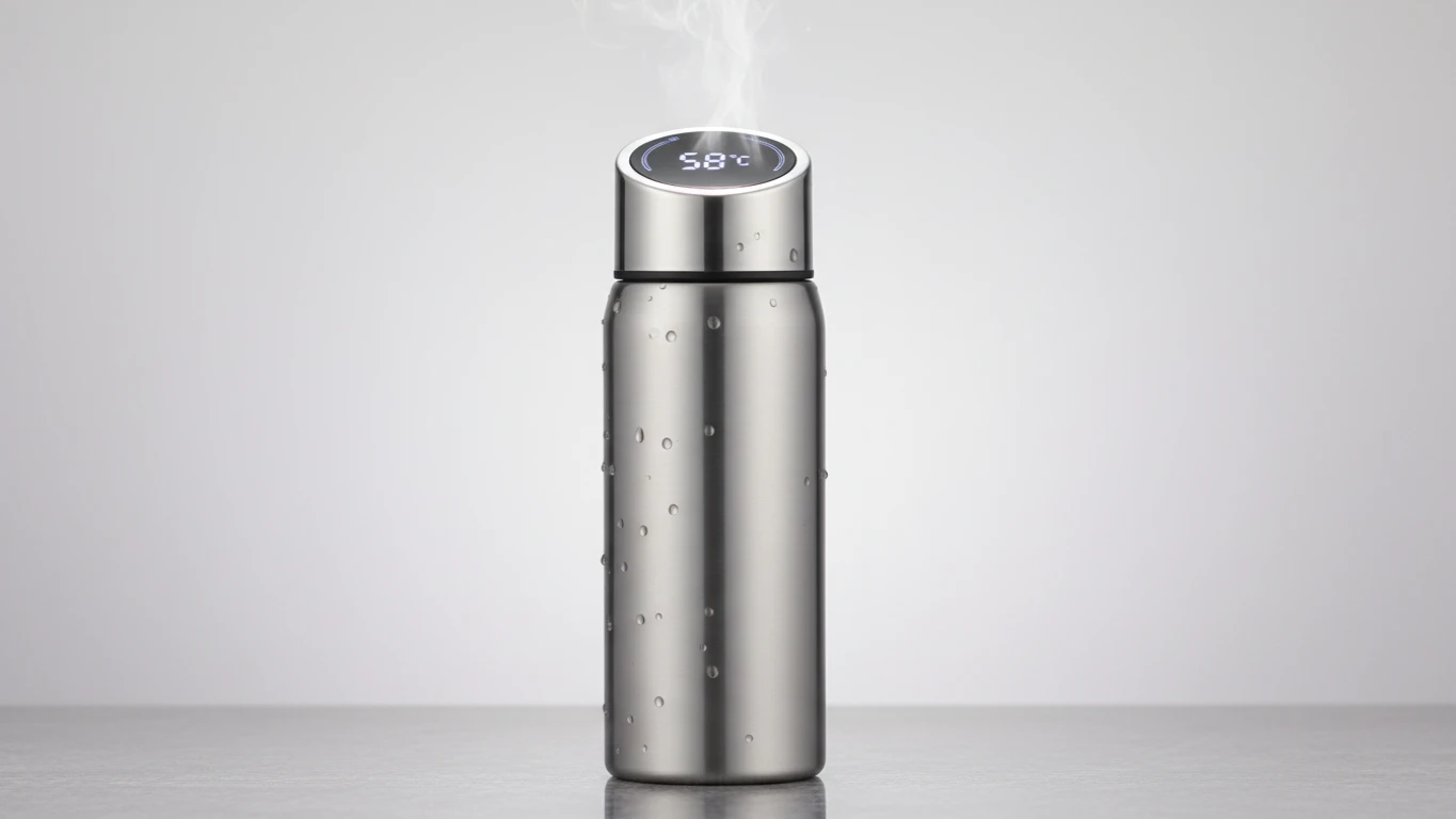 Garrafa Térmica com Indicador de Temperatura