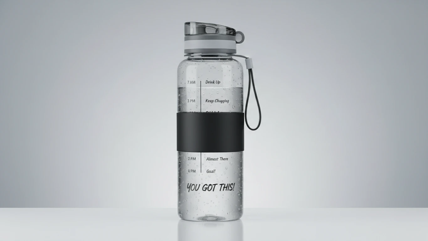 Garrafa de Água com Lembrete de Hidratação