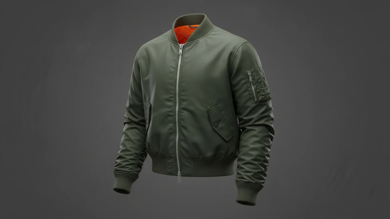 Jaqueta Bomber Estilo Flight Jacket