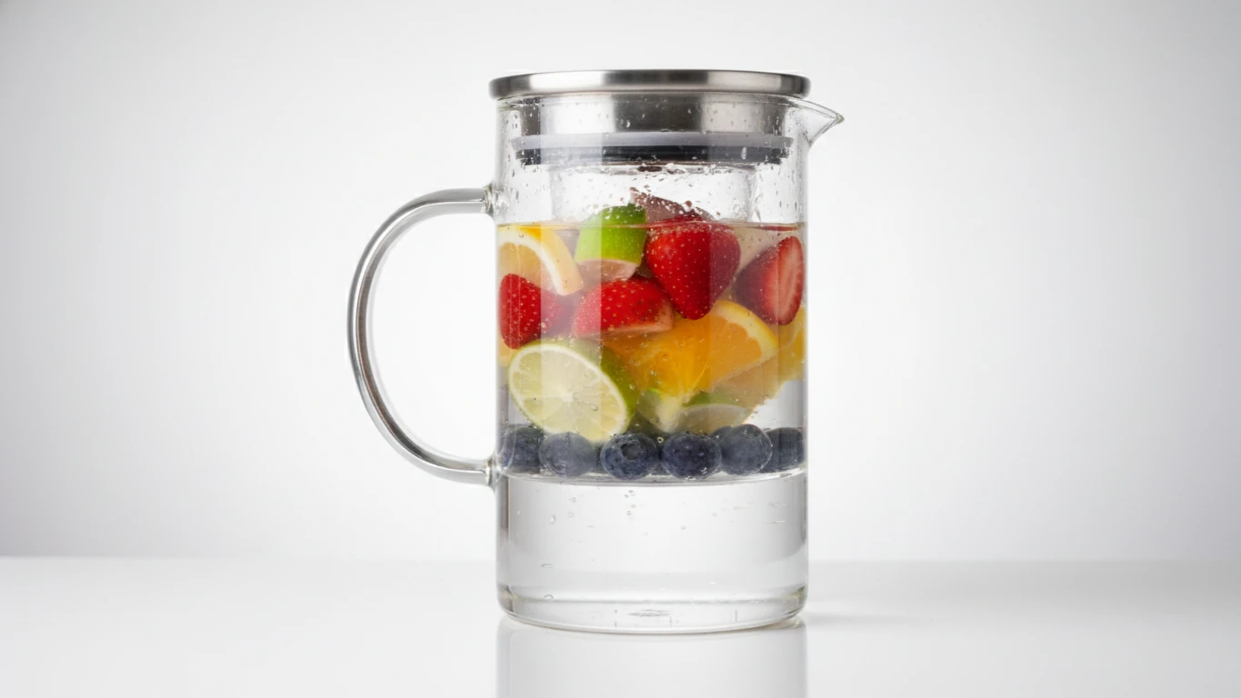 Jarra de Vidro com Infusor de Frutas