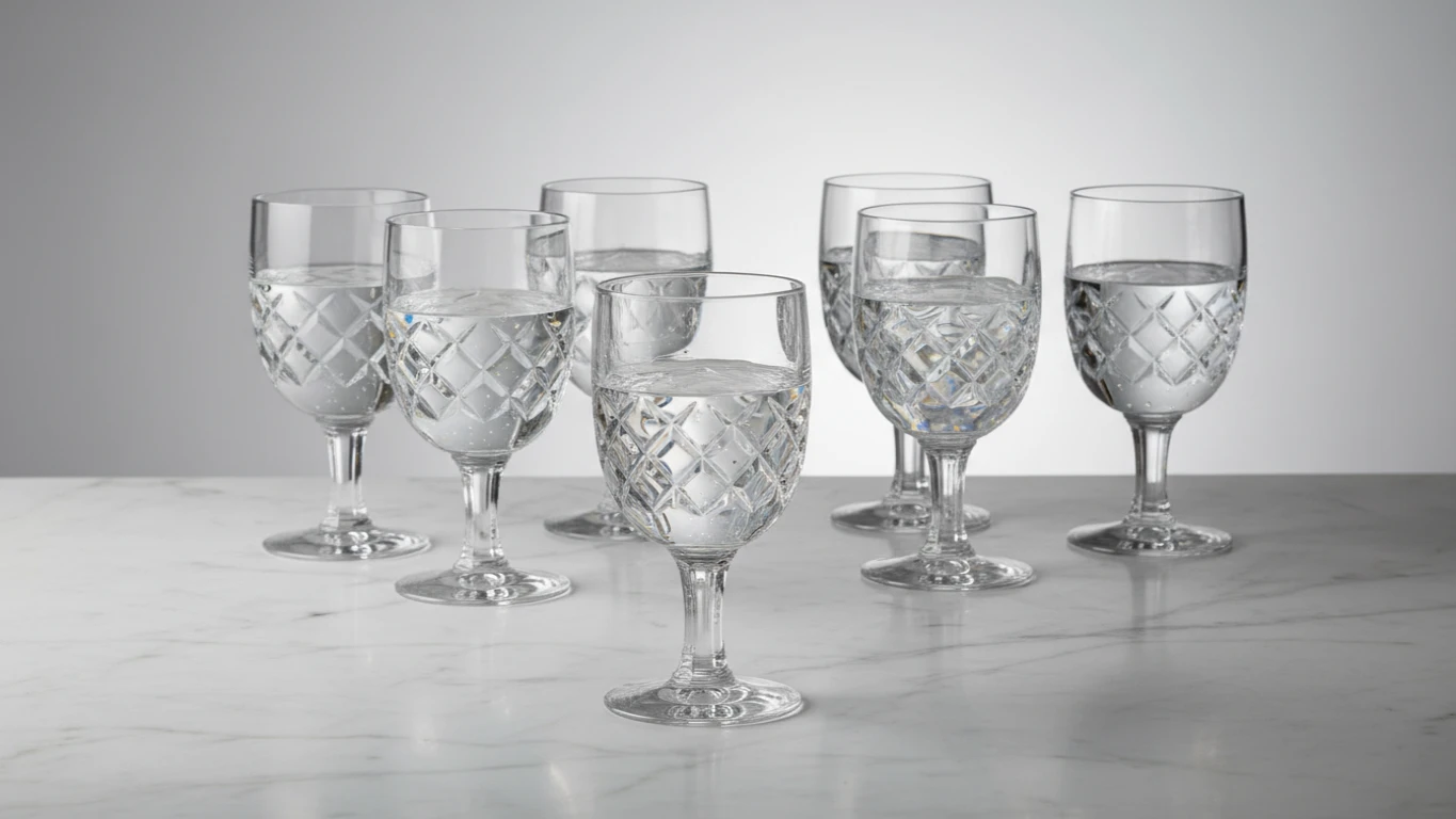 Jogo de Copos de Cristal para Água