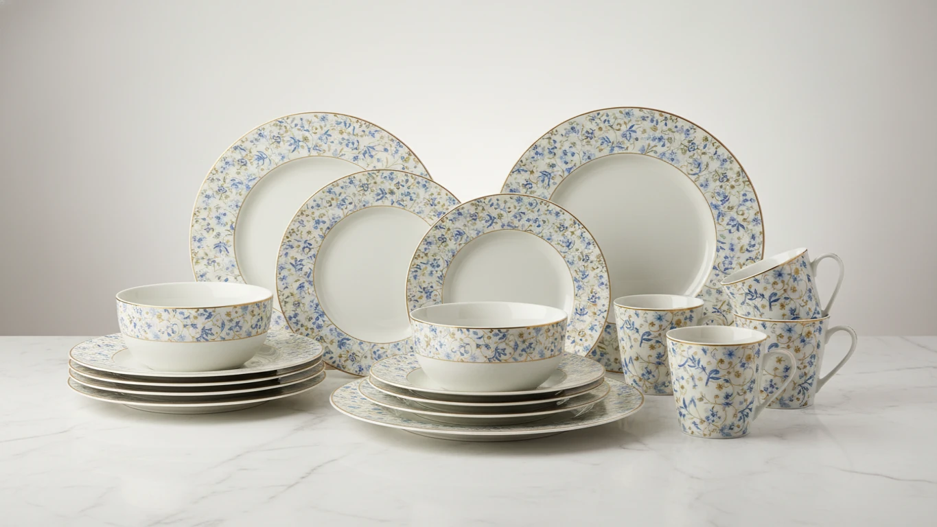 Jogo de Jantar em Porcelana Estampada