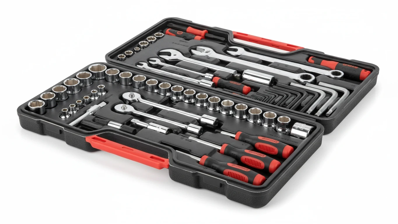 Jogo de Soquetes e Chaves de Manutenção Básica