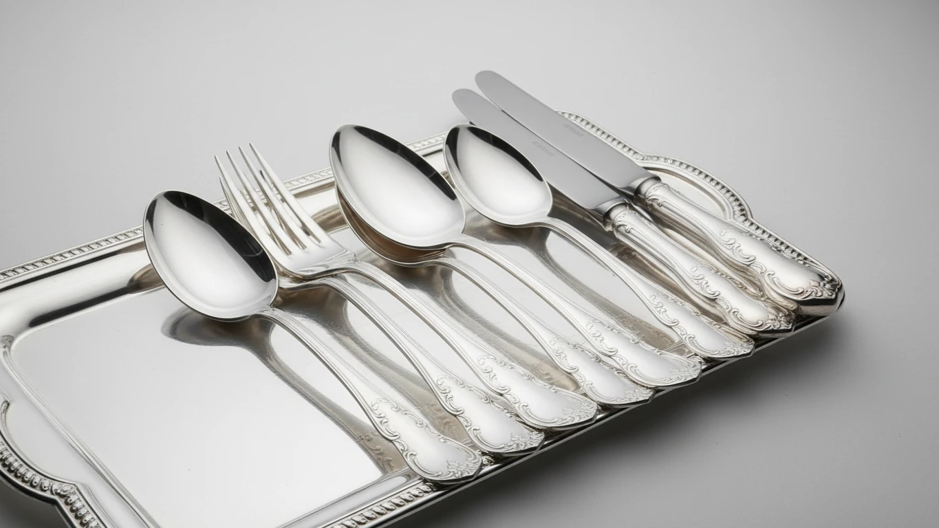 Jogo de Talheres de Prata Gravados