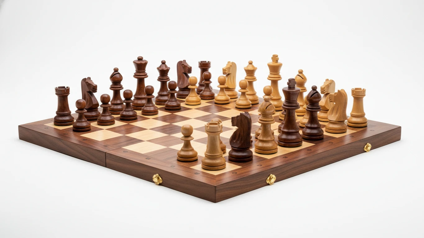 Jogo de Xadrez Profissional em Madeira de Lei