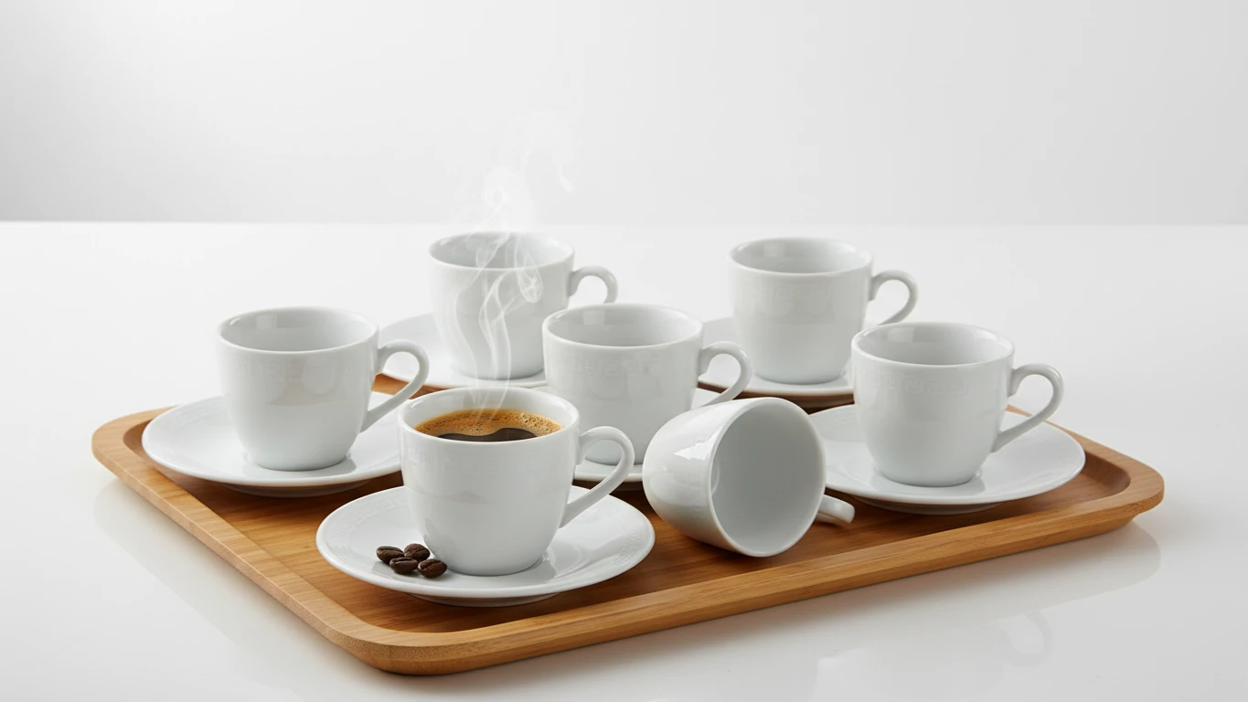 Jogo de Xícaras de Café em Porcelana Premium