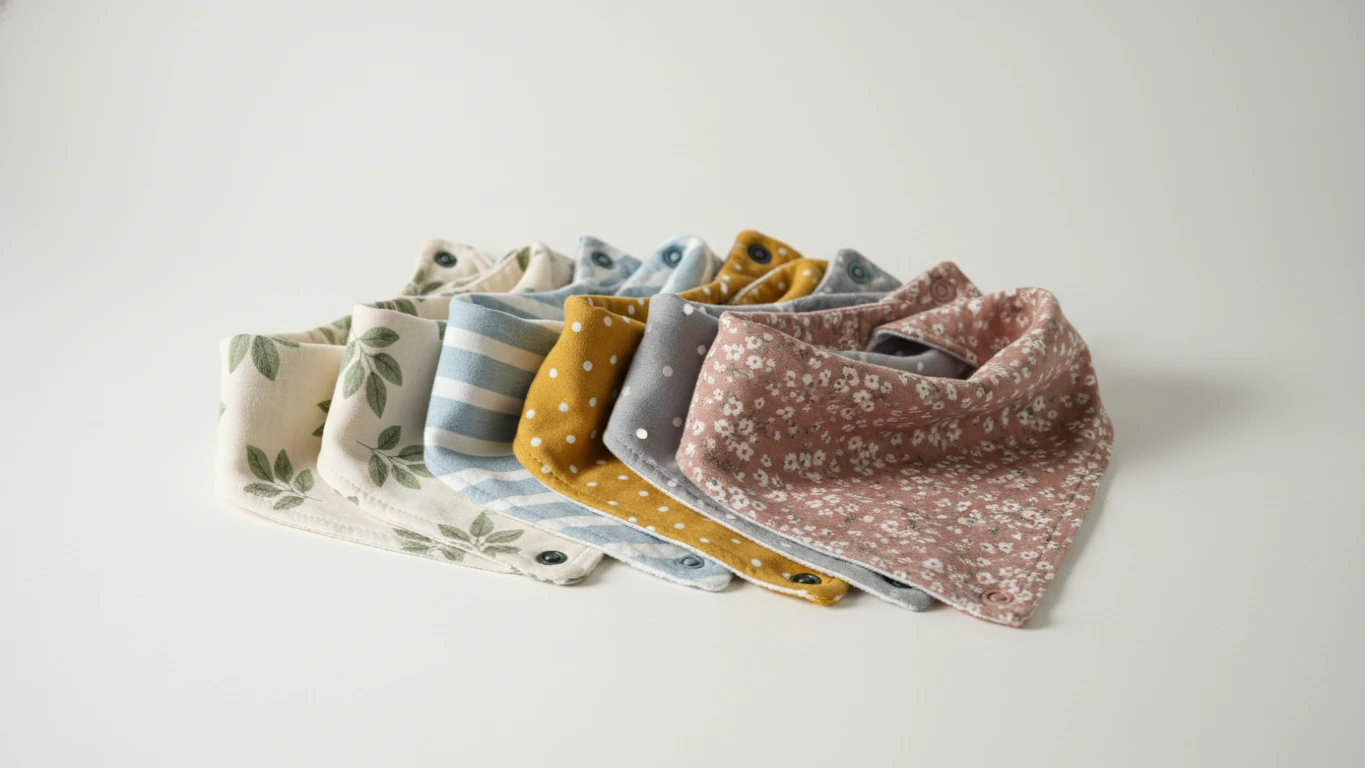 Kit de Babadores Bandana de Algodão