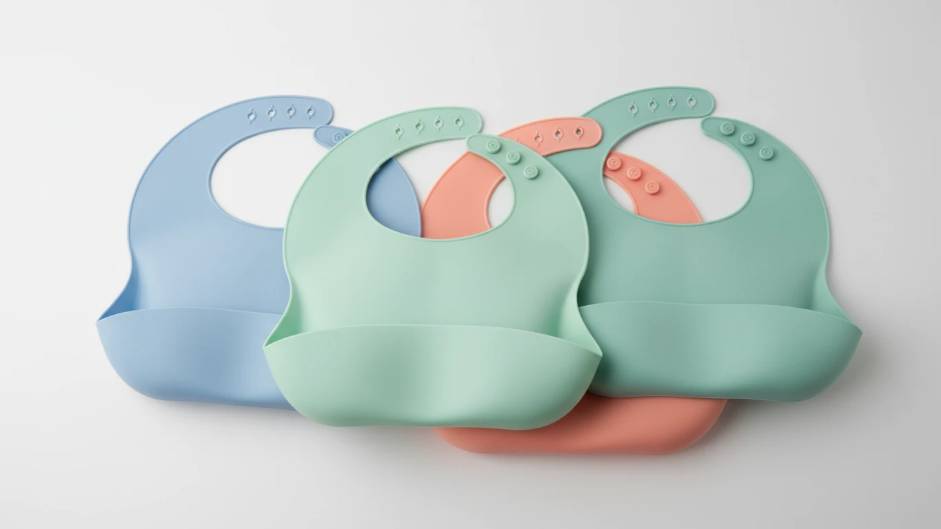 Kit de Babadores de Silicone com Pega-Migalhas