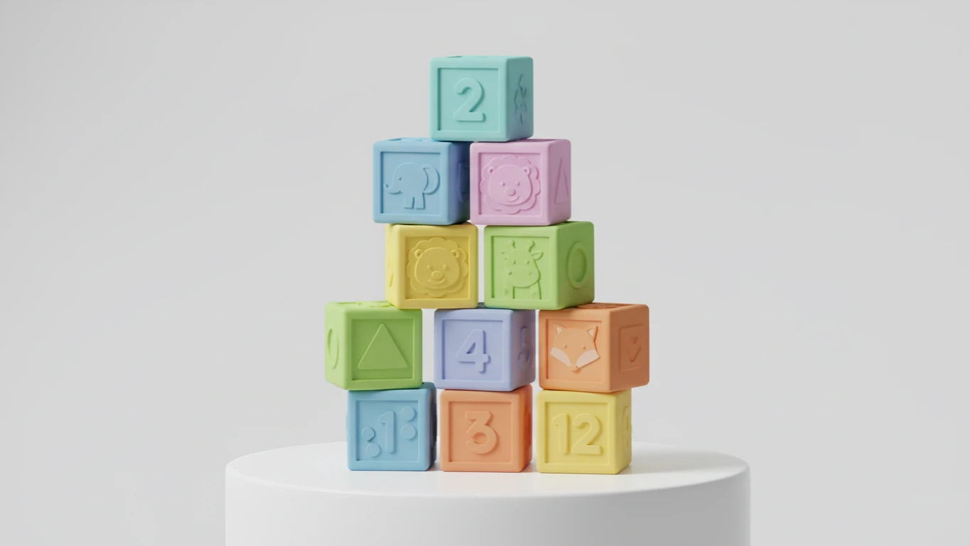 Kit de Blocos Macios para Empilhar e Apertar