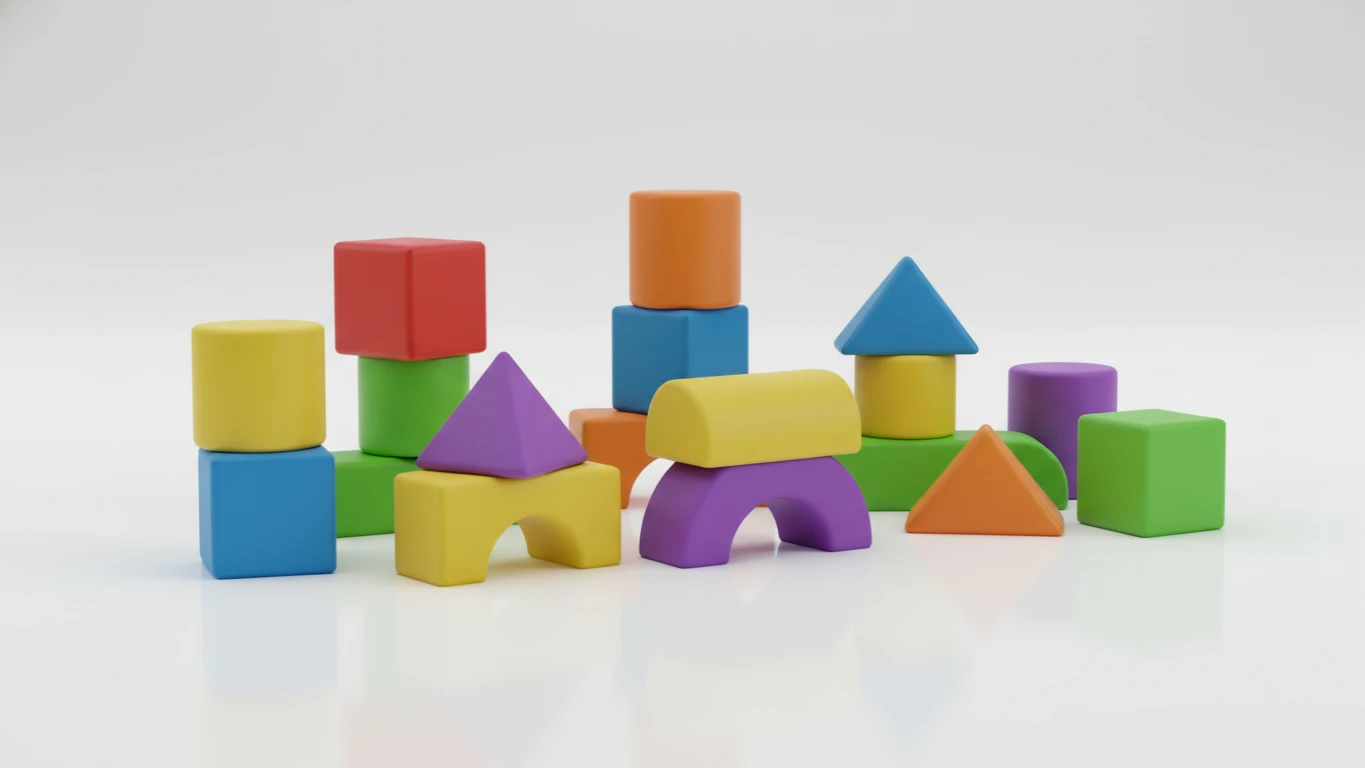 Kit de Blocos de Construção Macios e Flexíveis