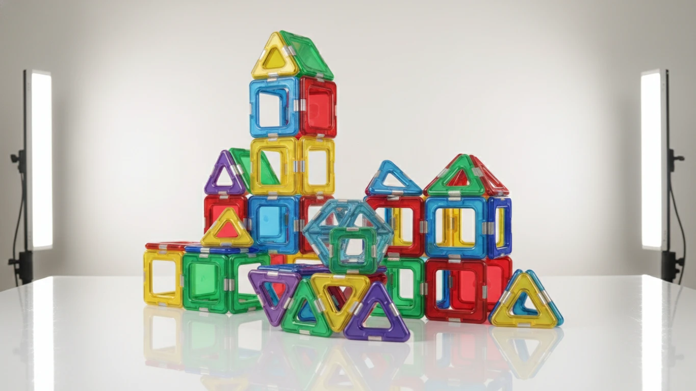 Kit de Blocos de Construção Magnéticos