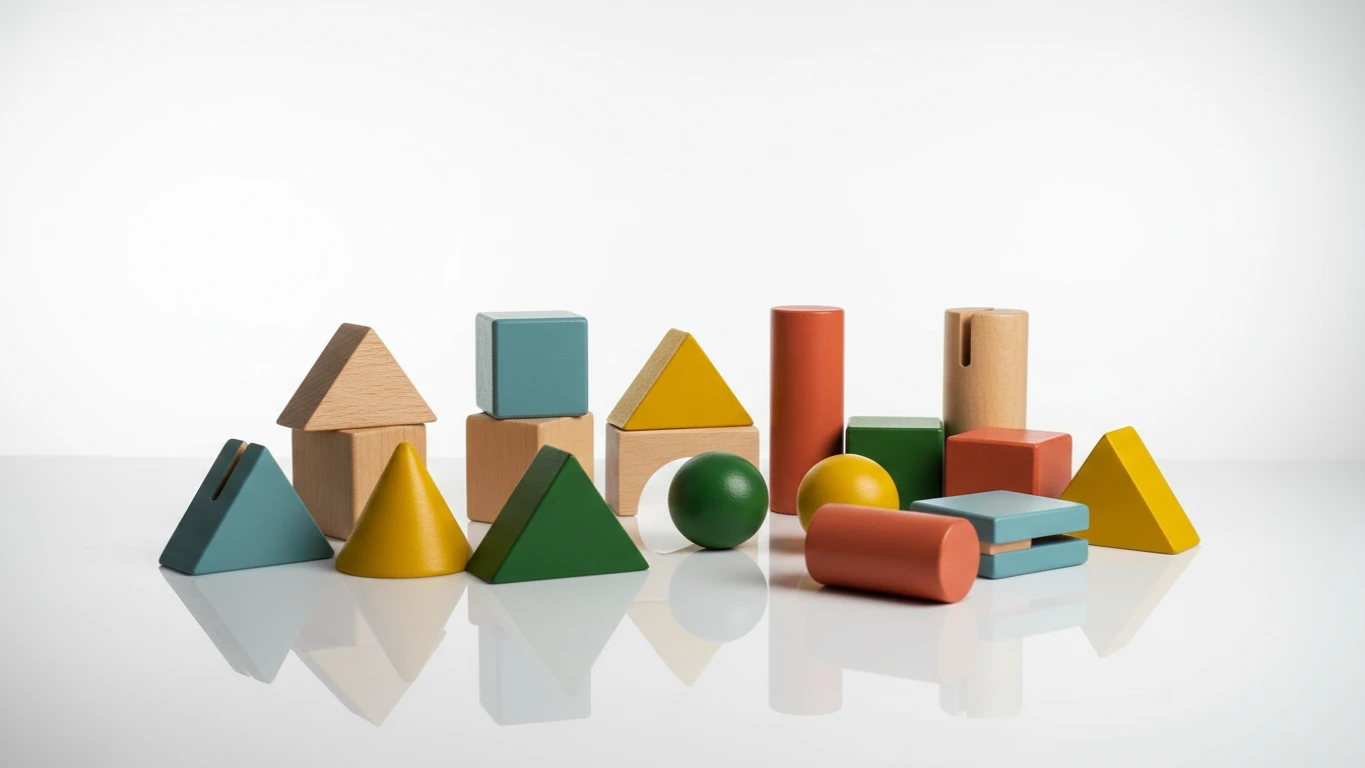 Kit de Blocos de Encaixe com Formas Geométricas