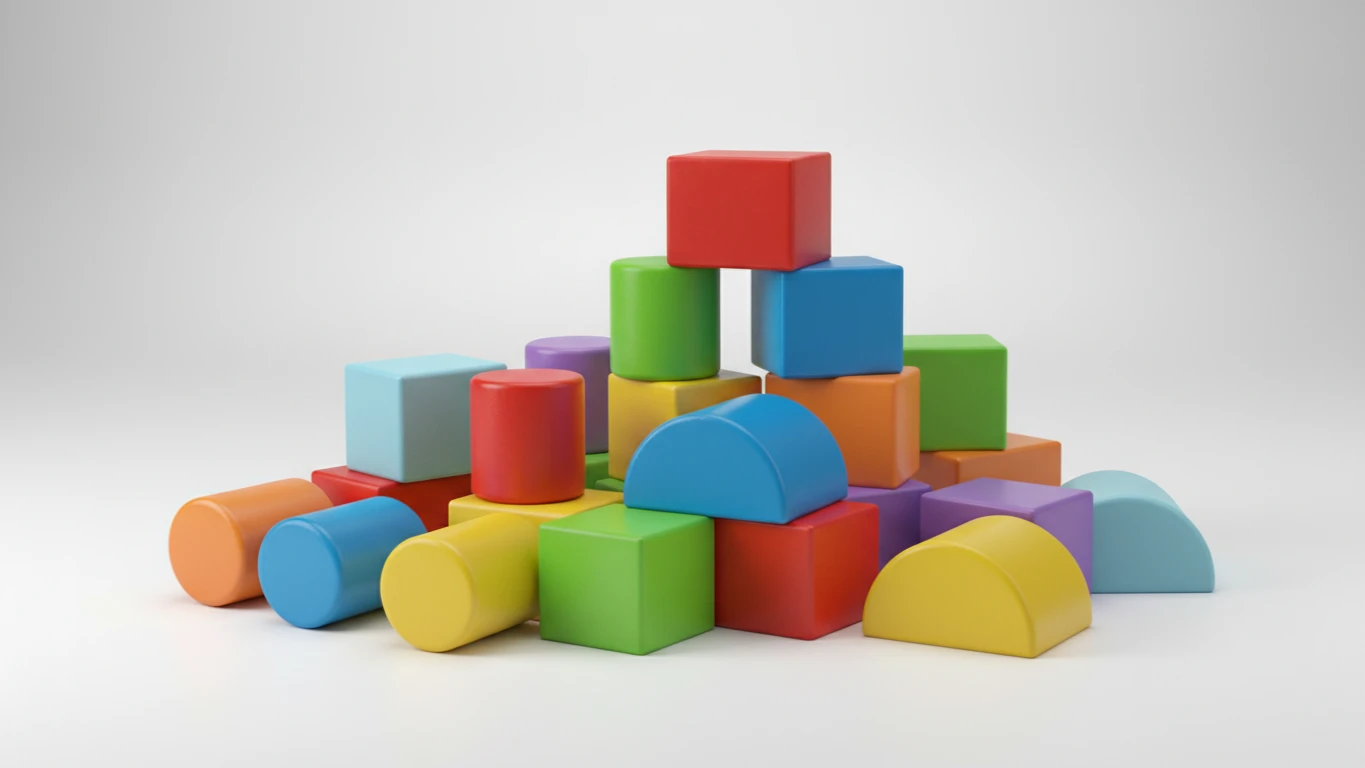 Kit de Blocos de Montar Grandes e Coloridos para Bebês