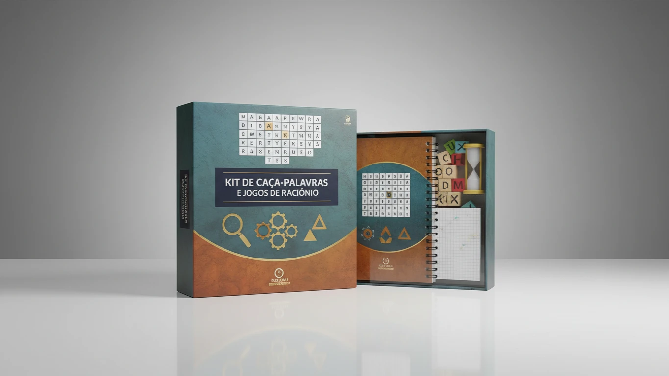 Kit de Caça-palavras e Jogos de Raciocínio