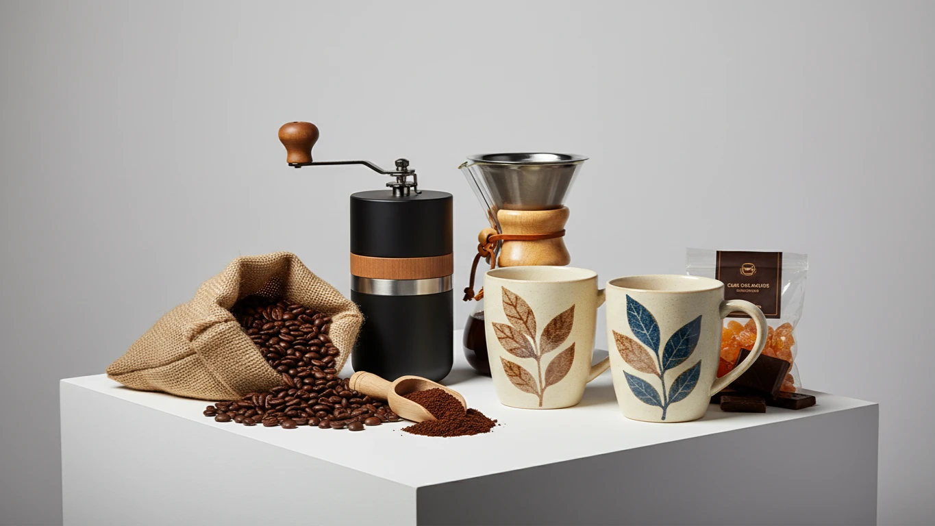 Kit de Café Gourmet e Canecas Personalizadas