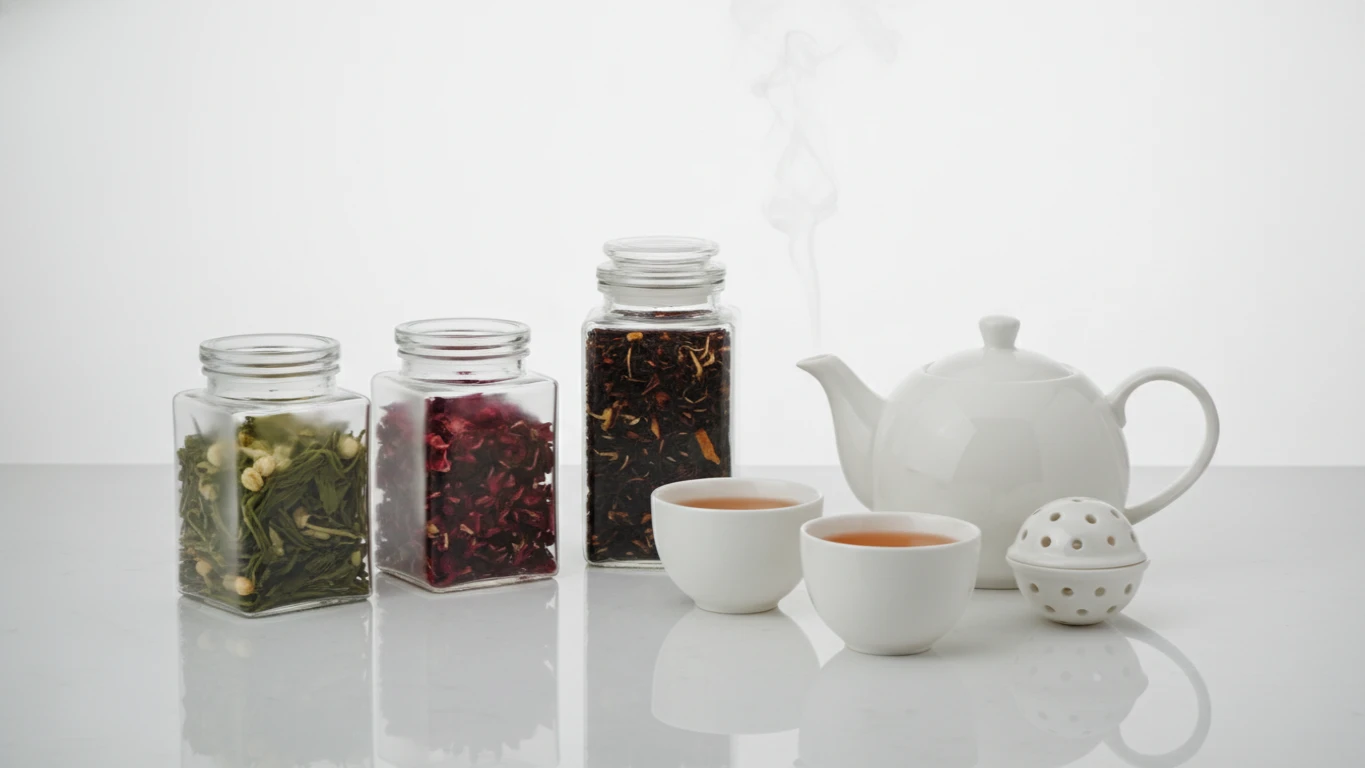 Kit de Chás Especiais com Infusor em Porcelana