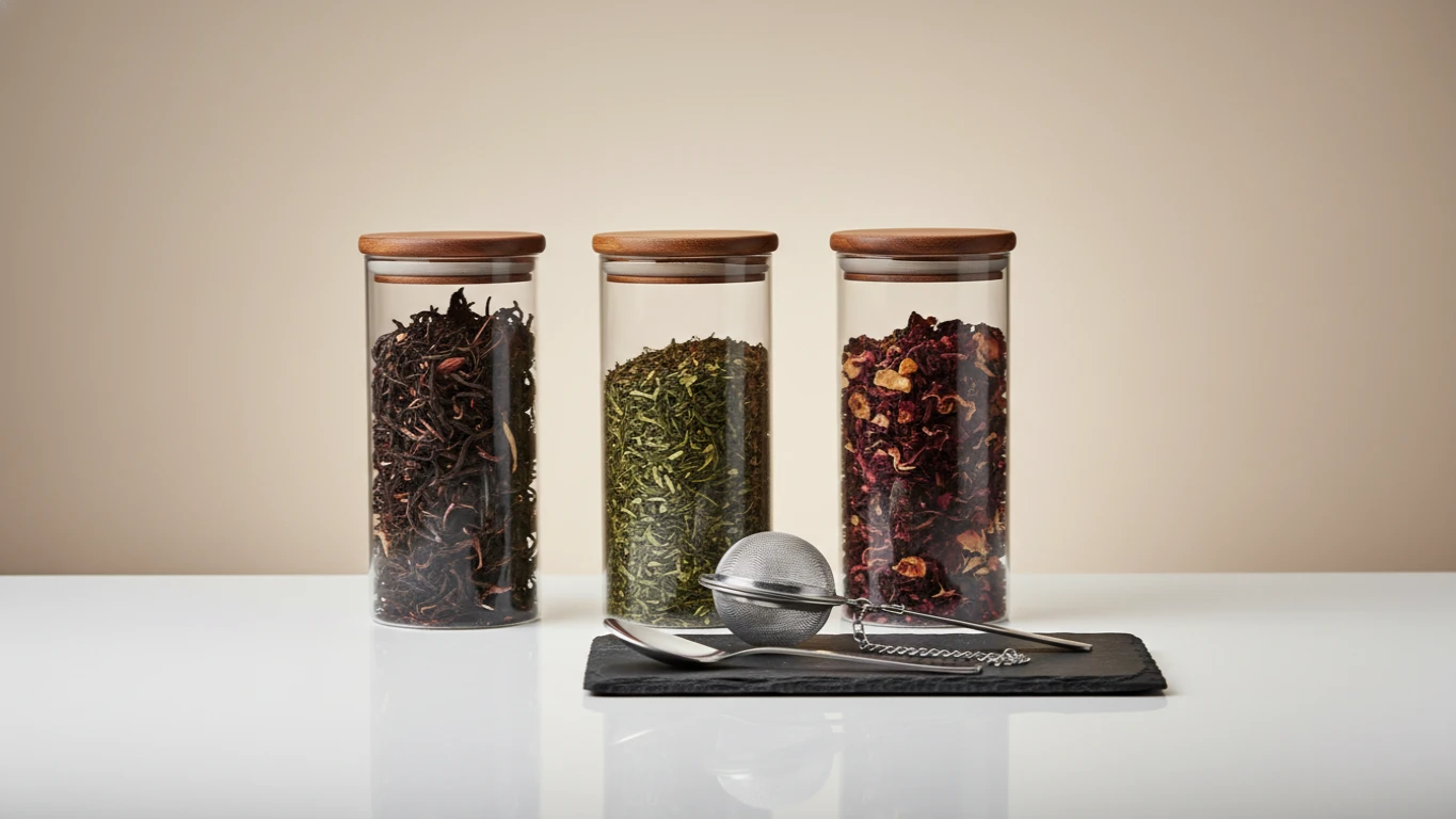 Kit de Chás Importados com Infusor de Inox