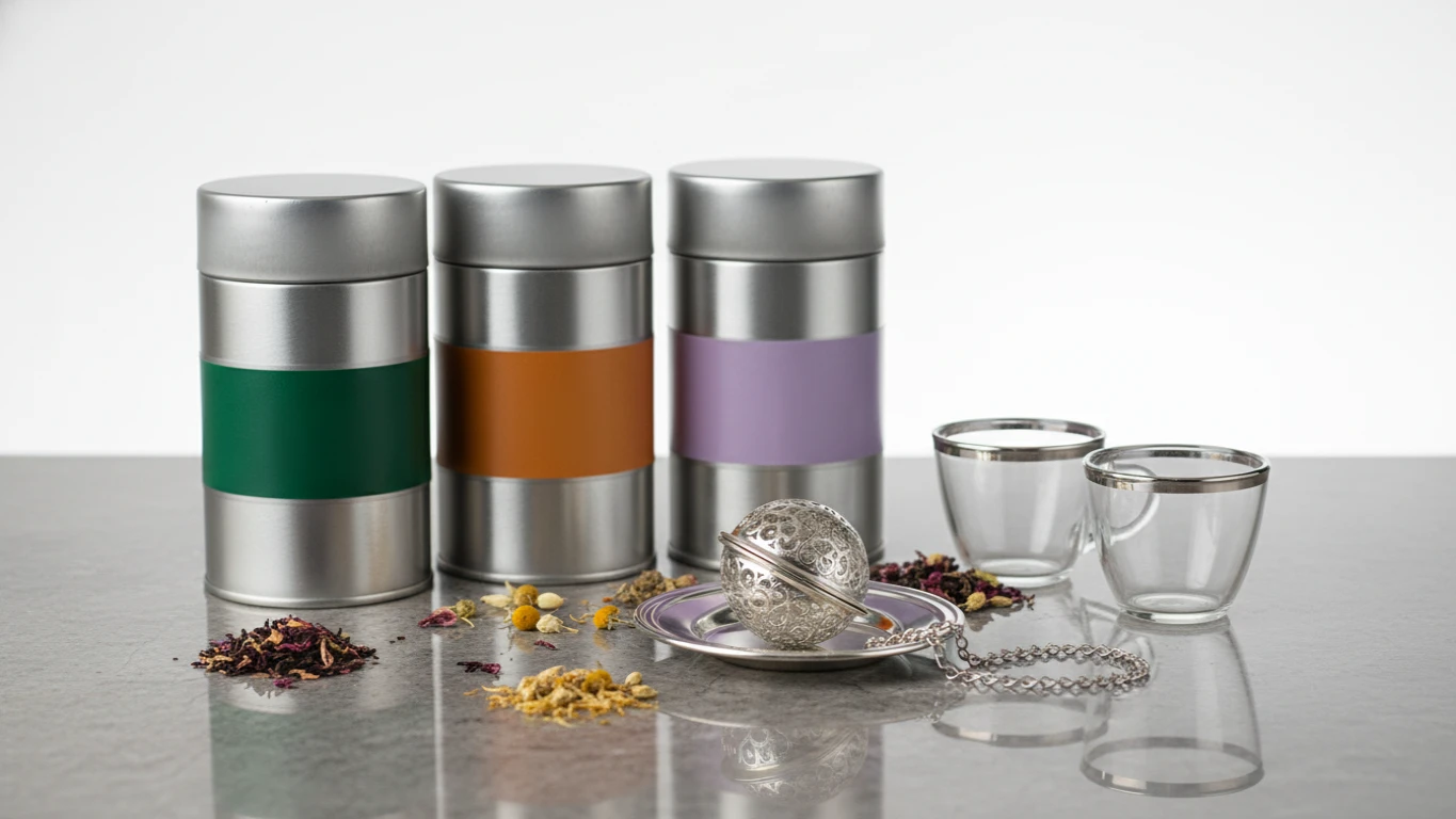 Kit de Chás Importados com Infusor de Prata