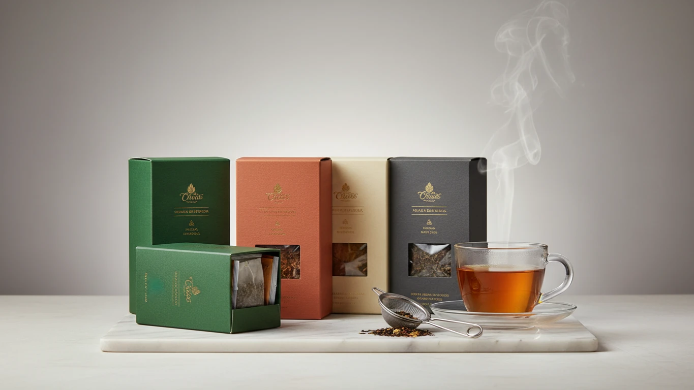 Kit de Chás Importados e Xícara de Vidro