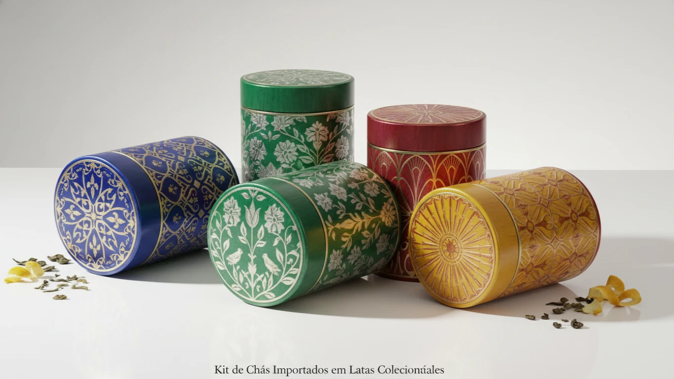 Kit de Chás Importados em Latas Colecionáveis