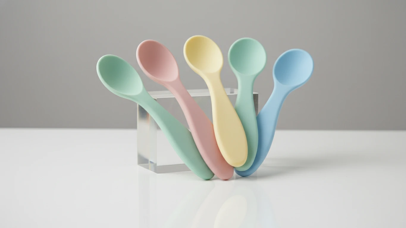 Kit de Colheres de Silicone Flexíveis para Introdução Alimentar