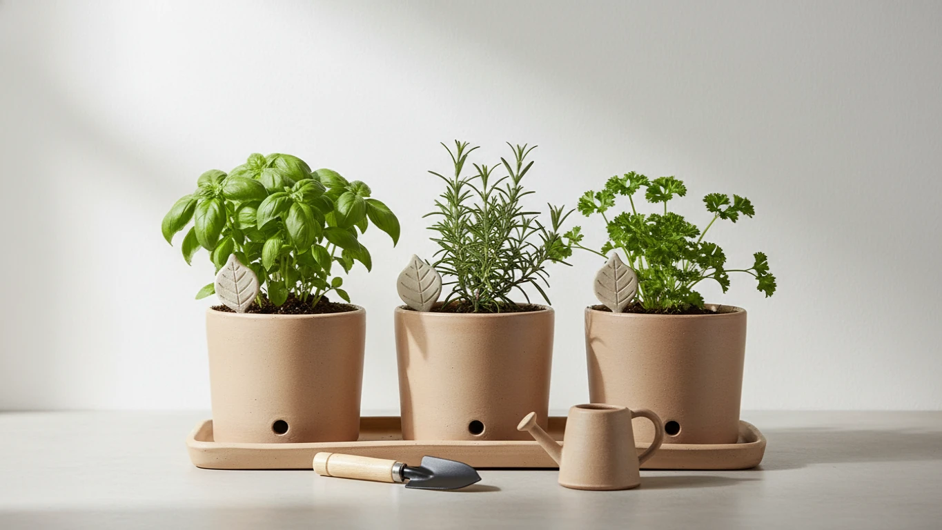 Kit de Cultivo de Temperos em Cerâmica