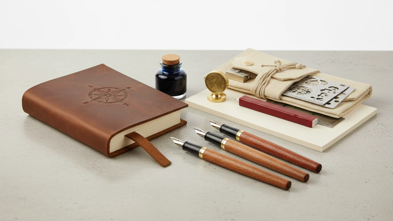 Kit de Escrita Criativa e Diário de Viagem