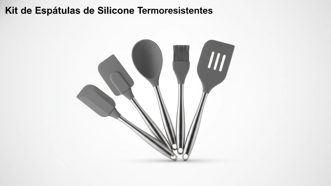 Kit de Espátulas de Silicone Termoresistentes