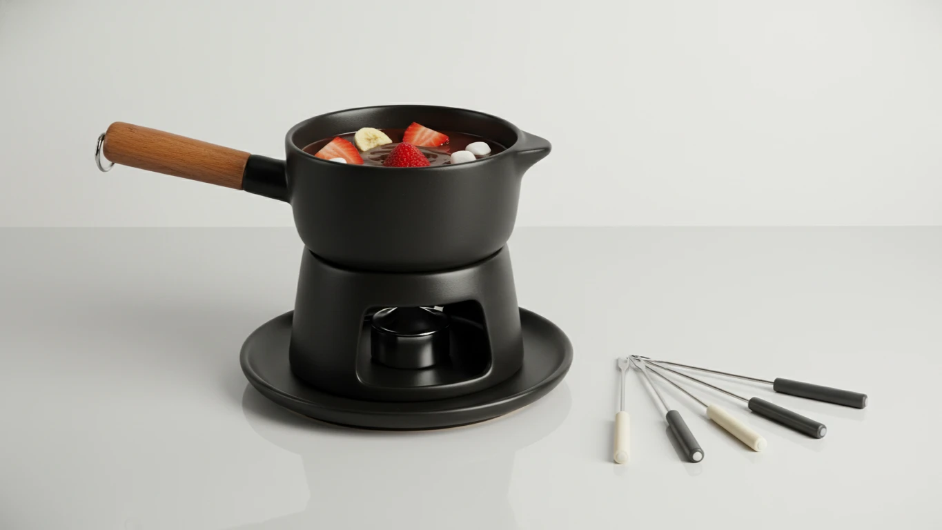 Kit de Fondue em Cerâmica Premium