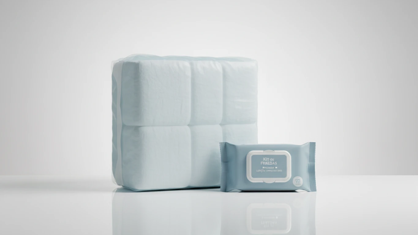 Kit de Fraldas Premium e Lenços Umedecidos