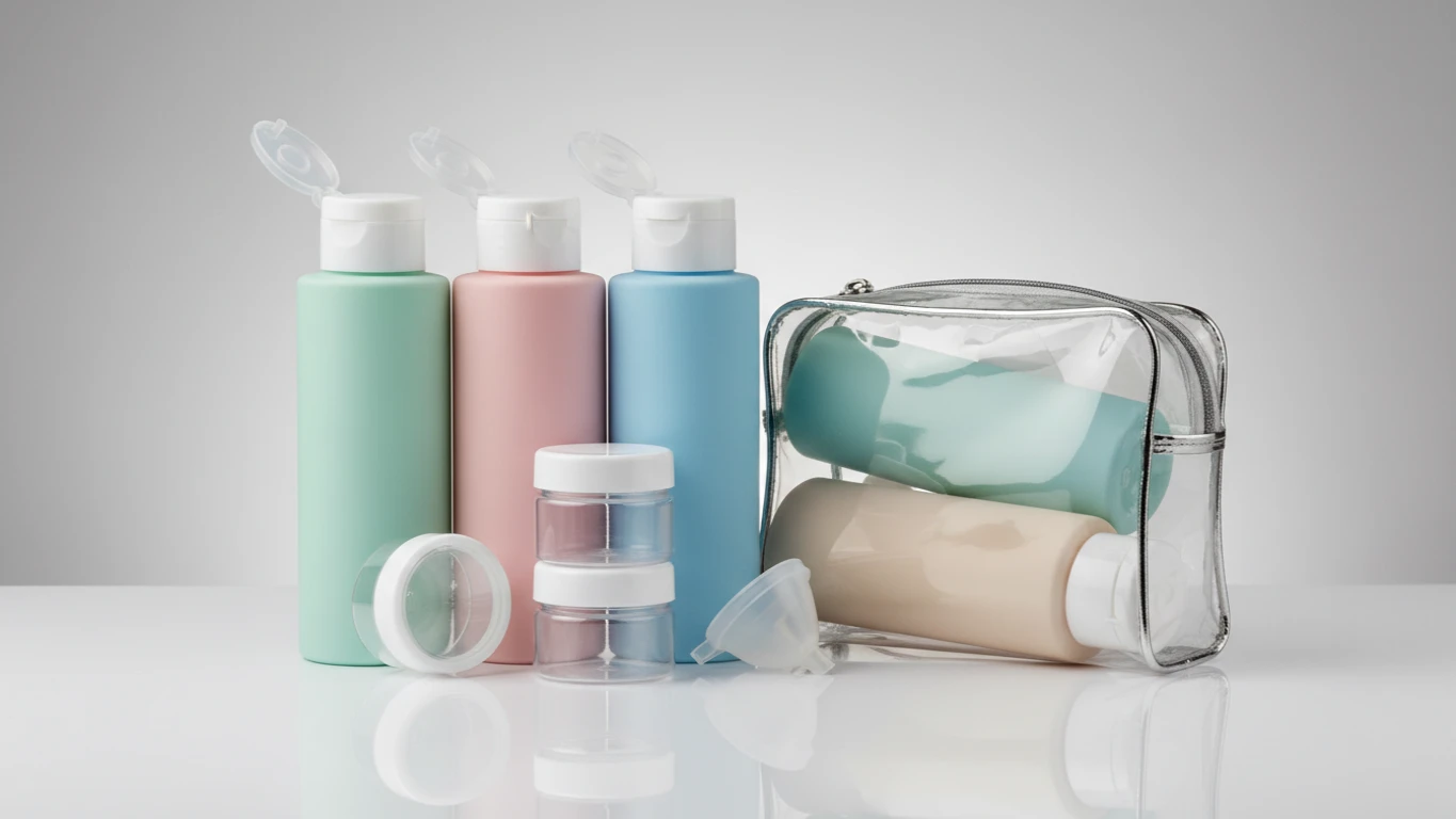 Kit de Frascos de Silicone para Viagem