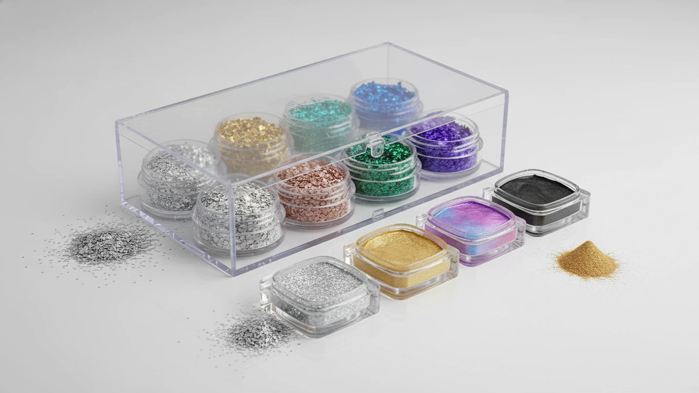 Kit de Glitters e Pigmentos Cromados