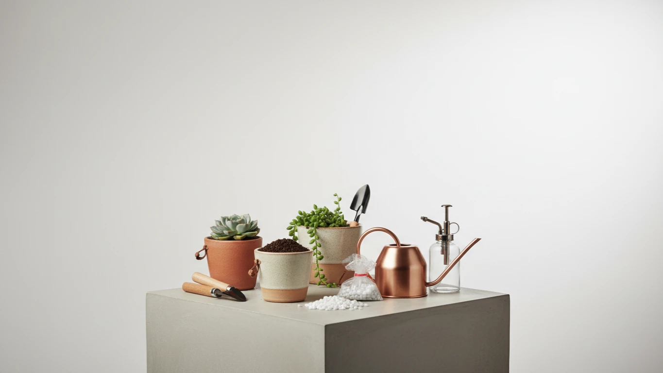 Kit de Jardinagem para Suculentas de Mesa