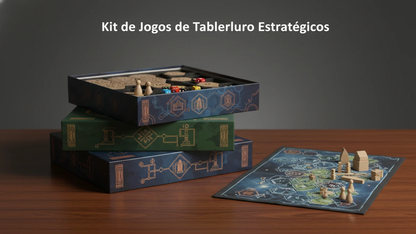 Kit de Jogos de Tabuleiro Estratégicos