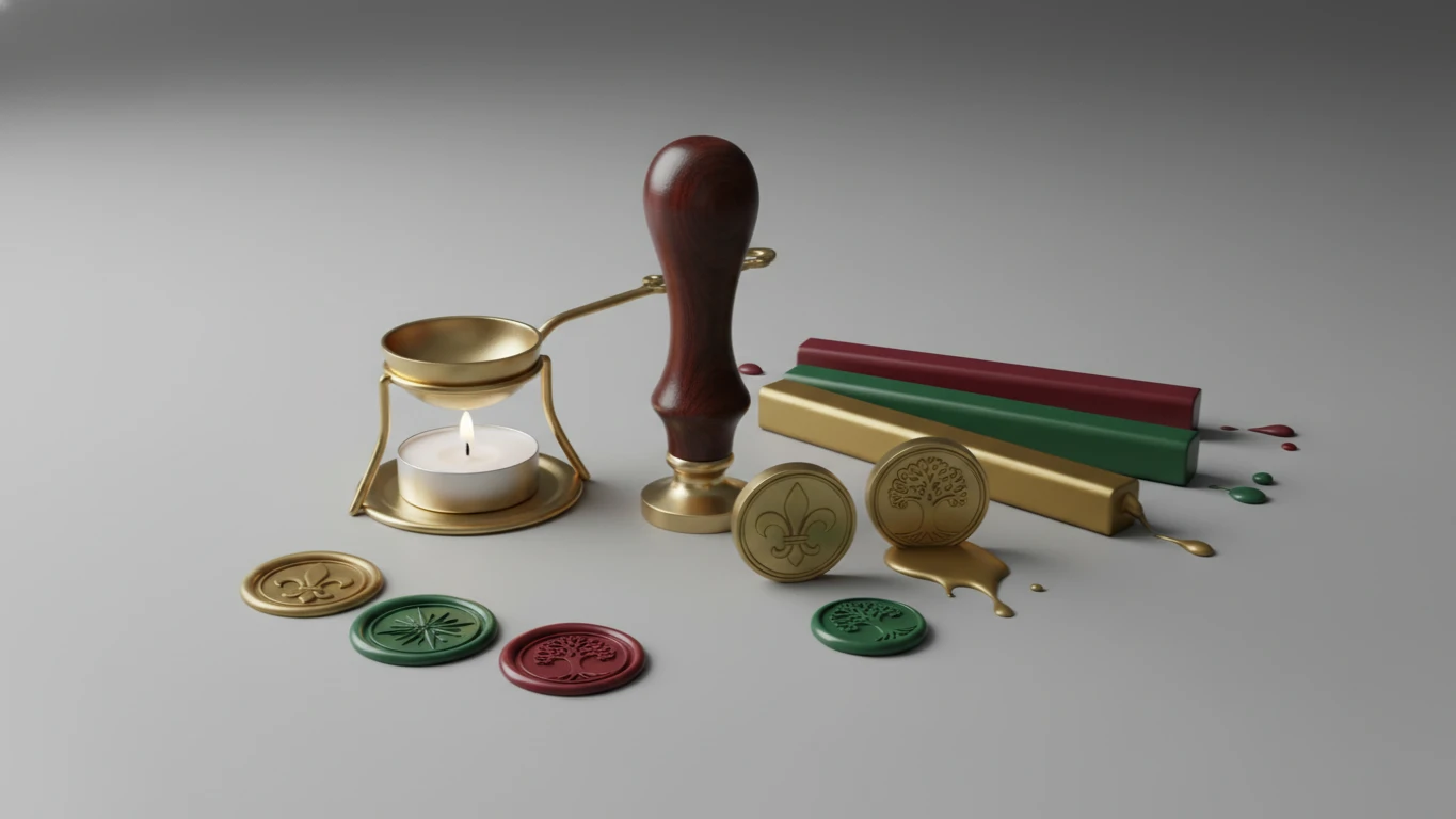 Kit de Lacre de Cera Estilo Vintage